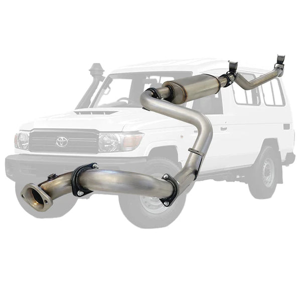 TOYOTA LANDCRUISER 78 Series VDJ78 V8 TROOP CARRIER 10/2016 On 3" DPF BACK EXHAUST - STAINLES STEEL