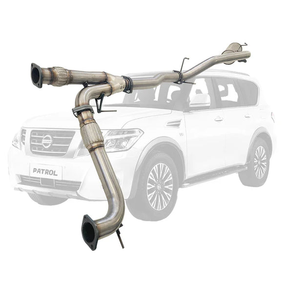 NISSAN Y62 PATROL 8cyl 5.6L V8 3" STAINLESS STEEL EXHAUST With CENTRE PIPE And REAR MUFFLER