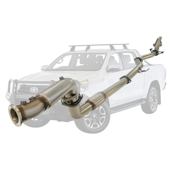 TOYOTA HILUX N80 1DG-FTV 2.8L 4Cyl - OCTOBER 2015-ON TURBO BACK (DPF Model) STAINLESS STEEL