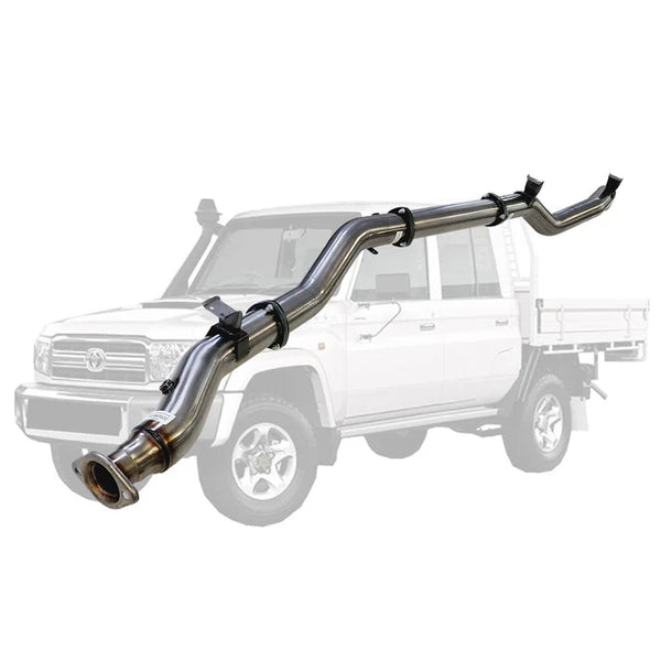TOYOTA LANDCRUISER 79 SERIES VDJ79 SINGLE & DUAL CAB UTE 4.5L V8 10/2016 ON 4" DPF BACK EXHAUST - STAINLESS STEEL