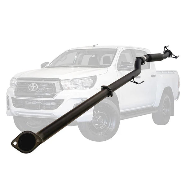 TOYOTA HILUX N80 2.4L 3" DPF BACK EXHAUST - ALUMINIZED STEEL
