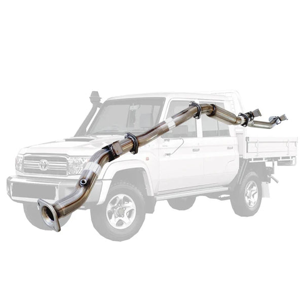 TOYOTA LANDCRUISER 79 SERIES VDJ79R V8 UTE MY17 3" DPF BACK EXHAUST - STAINLESS STEEL