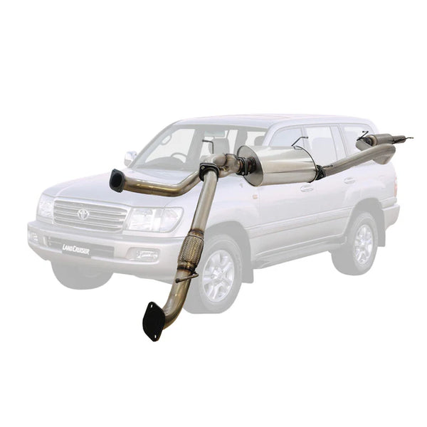 TOYOTA LANDCRUISER 100 SERIES UZJ100R PETROL WAGON 4.7l 3" CAT BACK EXHAUST 1998 - 2007 - ALUMINIZED STEEL