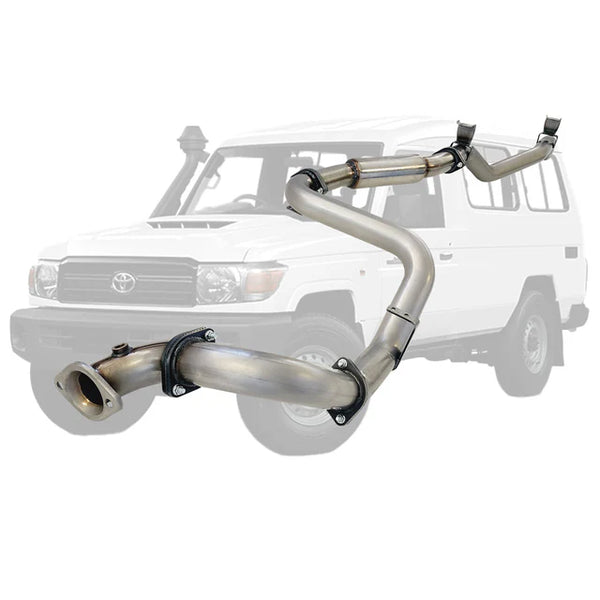 TOYOTA LANDCRUISER 78 Series VDJ78 V8 TROOP CARRIER 10/2016 On 3" DPF BACK EXHAUST - STAINLES STEEL