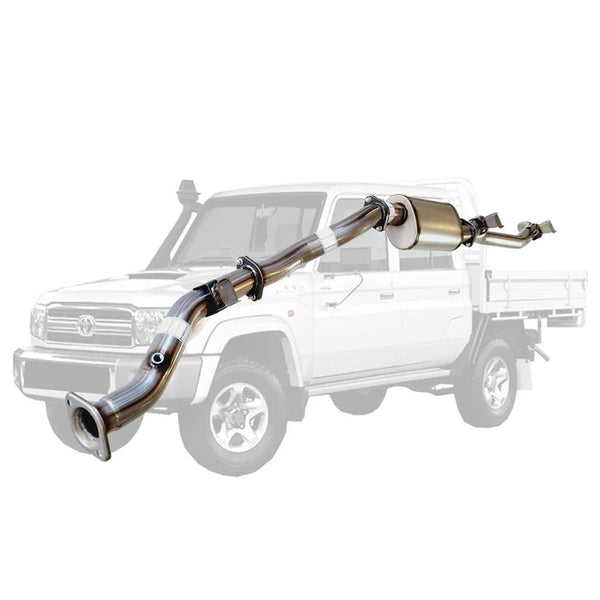 TOYOTA LANDCRUISER 79 SERIES VDJ79R V8 UTE MY17 3" DPF BACK EXHAUST - STAINLESS STEEL
