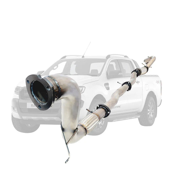 FORD RANGER PX 2016-2021 3.2L 3.5" TURBO BACK DPF DELETE EXHAUST SYSTEM - STAINLESS STEEL