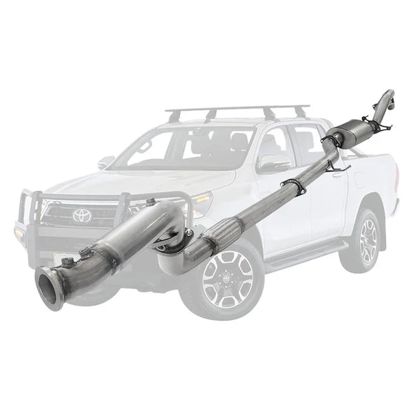 TOYOTA HILUX N80 1DG-FTV 2.8L 4Cyl - OCTOBER 2015-ON TURBO BACK (DPF Model) STAINLESS STEEL