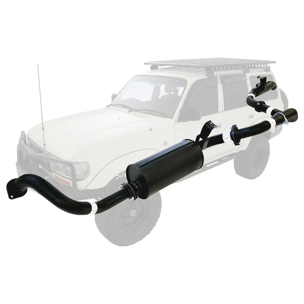 TOYOTA LANDCRUISER 80 SERIES FZJ80R 4.5L PETROL 92 - 98 - 2 1/2" KIT WITH MUFFLER AND HOTDOG - ALUMINIZED STEEL