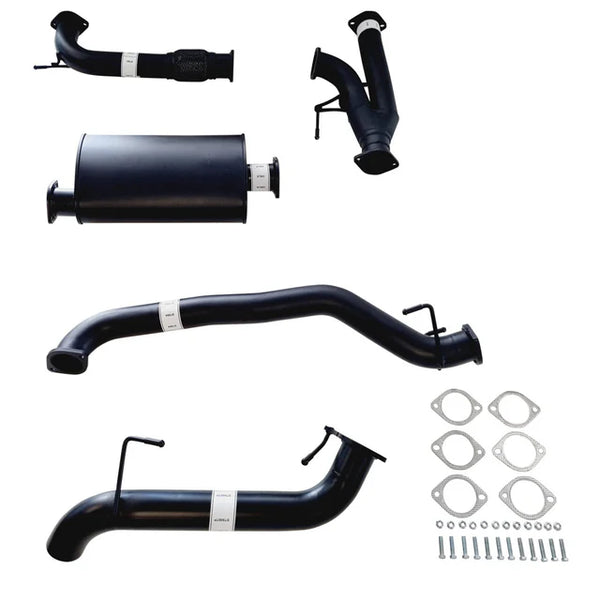 NISSAN Y62 PATROL 3" CAT BACK EXHAUST with CENTRE MUFFLER and STRAIGHT TAIL - ALUMINIZED STEEL