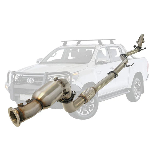 TOYOTA HILUX N80 1DG-FTV 2.8L 4Cyl - OCTOBER 2015-ON TURBO BACK (DPF Model) STAINLESS STEEL