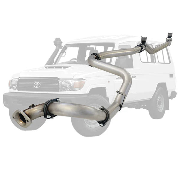 TOYOTA LANDCRUISER 78 Series VDJ78 V8 TROOP CARRIER 10/2016 On 3" DPF BACK EXHAUST - STAINLES STEEL