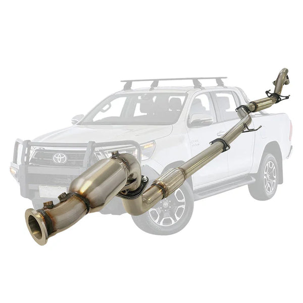 TOYOTA HILUX N80 1DG-FTV 2.8L 4Cyl - OCTOBER 2015-ON TURBO BACK (DPF Model) STAINLESS STEEL