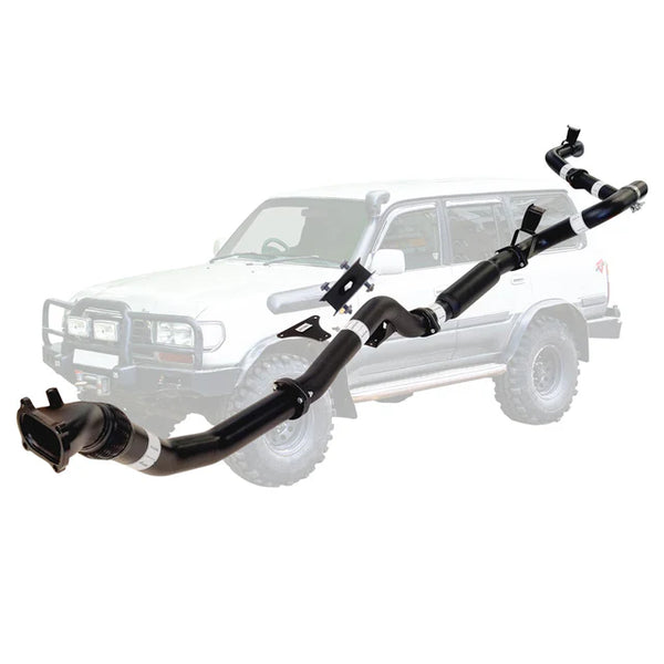 TOYOTA LANDCRUISER 80 SERIES 4.2L 1HD 3" TURBO BACK EXHAUST with CAST DUMP PIPE 1990 - 1998 - ALUMINIZED STEEL