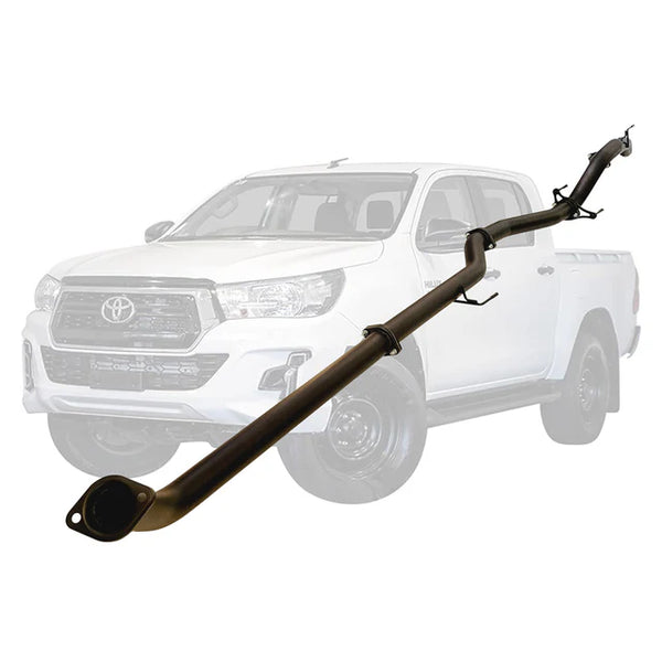 TOYOTA HILUX N80 2.4L 3" DPF BACK EXHAUST - ALUMINIZED STEEL