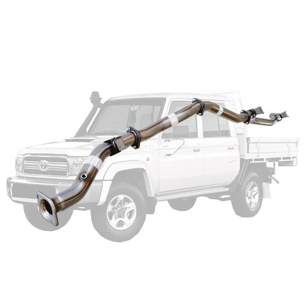 TOYOTA LANDCRUISER 79 SERIES VDJ79R V8 UTE MY17 3" DPF BACK EXHAUST - STAINLESS STEEL