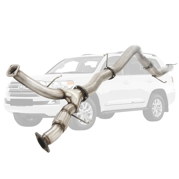 TOYOTA LANDCRUISER 200 SERIES V8 WAGON Aug 2015 ONWARDS 4" DPF BACK EXHAUST - STAINLESS STEEL