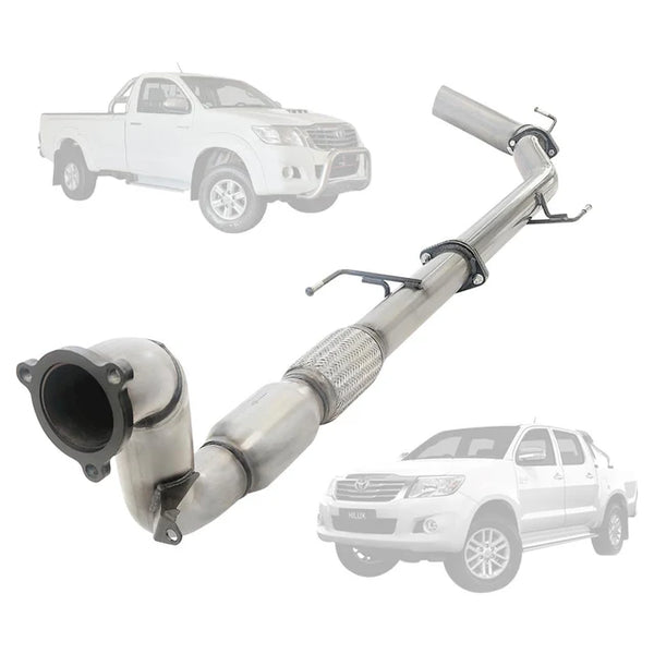 TOYOTA HILUX N70 SERIES 3.0L 4Cyl 1KD-FTV (2005-2015) 3.5" TURBO BACK EXHAUST - STAINLESS STEEL