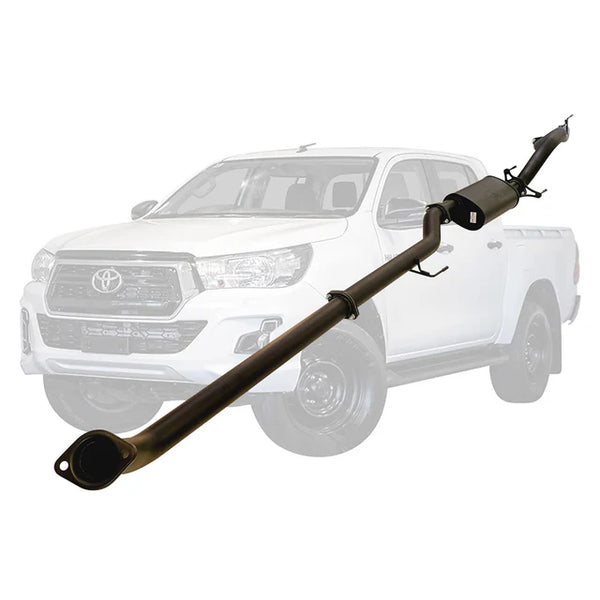 TOYOTA HILUX N80 2.4L 3" DPF BACK EXHAUST - ALUMINIZED STEEL