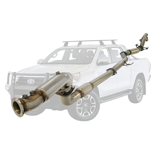 TOYOTA HILUX N80 1DG-FTV 2.8L 4Cyl - OCTOBER 2015-ON TURBO BACK (DPF Model) STAINLESS STEEL