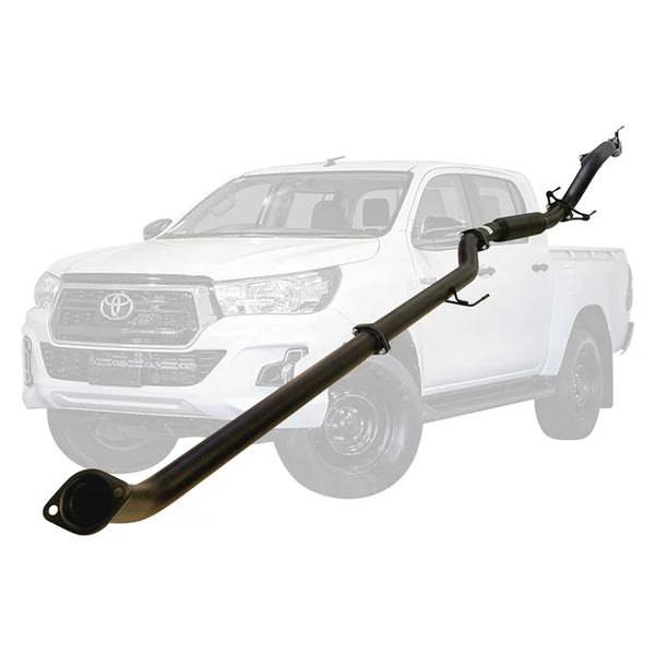 TOYOTA HILUX N80 2.4L 3" DPF BACK EXHAUST - ALUMINIZED STEEL