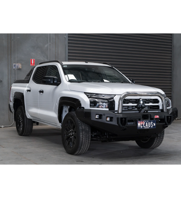 MCC4X4 Rocker 078-01SQ Single Chrome Loop bullbar fitted to Triton MV 2024-On