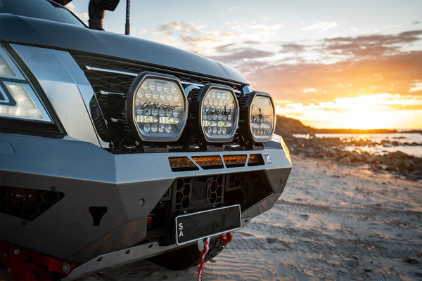 Nissan Patrol Y62 fitted with Lightforce BEAST driving lights