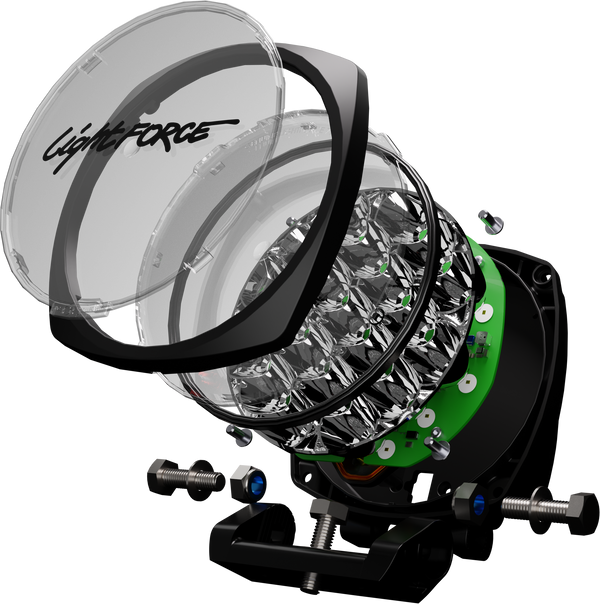 Lightforce Venom LED exploded view showing internal construction