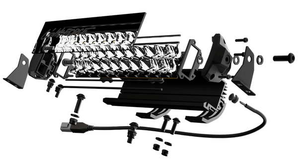 Lightforce Viper dual row light bar exploded view