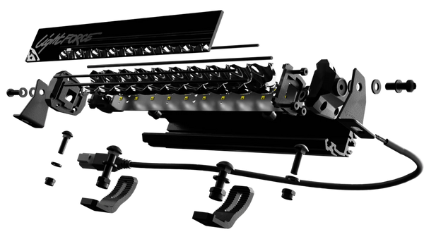 Lightforce Viper single row light bar exploded view
