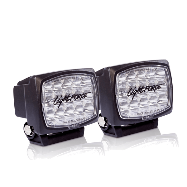 Striker Professional Edition LED Driving Lights (Twin Pack) Includes Full Installation Kit and Harness To Single Switch 