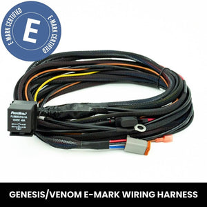 Genesis or Venom E-Mark Edition 12V Driving Light Harness Single Switching