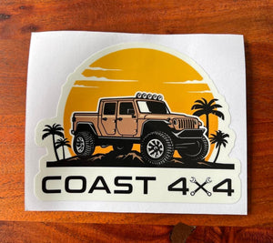 Coast 4x4 merchandise, stickers, bumper sticker Jeep Gladiator